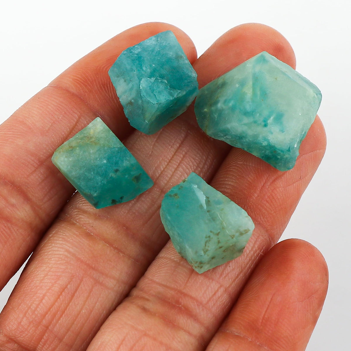 CRYSTALIS 4pcs Natural Big Grandidierite Loose Gemstone Wholesale Bulk Rough Jewelry Making Supply, Chakra & Healing Raw Stones, Wire Wrapping, DIY, Gem Collection [10-15mm]