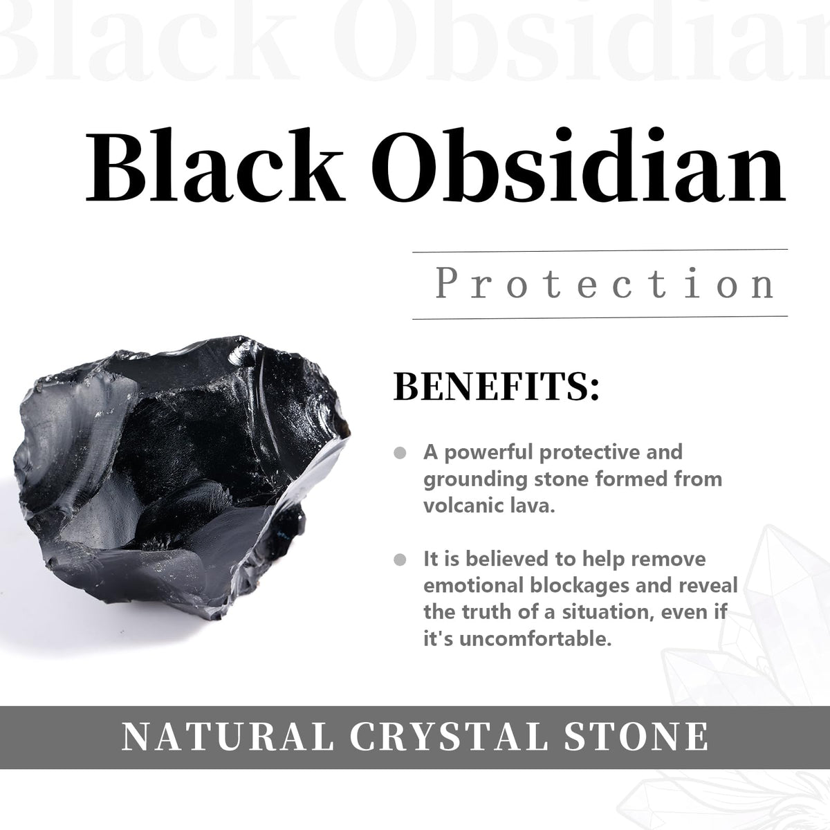 rockcloud Healing Crystal Black Obsidian Heart Love Carved Palm Worry Stone Chakra Reiki Balancing(Pack of 2)