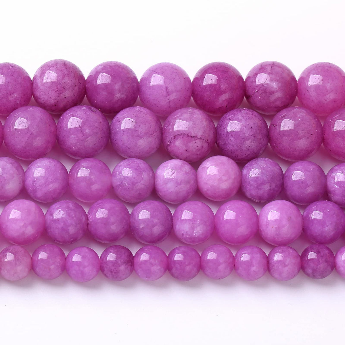 8MM 46PCS Purple Lepidolite Mica Stone Loose Beads for Jewelry Making DIY Bracelet Necklace