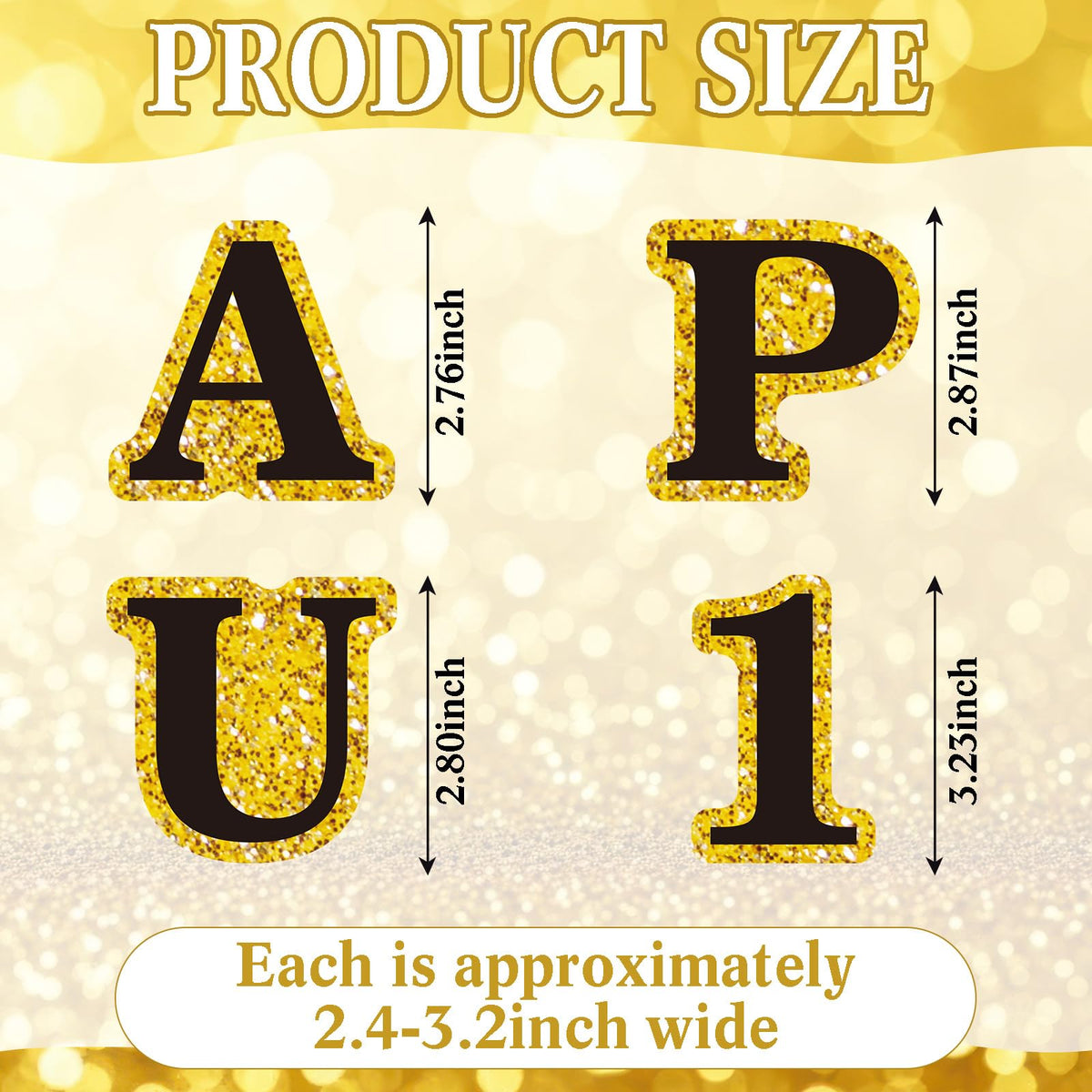 FunooFuno 72 Pcs Glitter 2026 Graduation Letters Numbers Cardstock Shiny Crafts Alphabet with Adhesive Dots for Graduation Trifold Photo Board Grad Leis Homecoming Mums DIY Supplies(Black Gold)