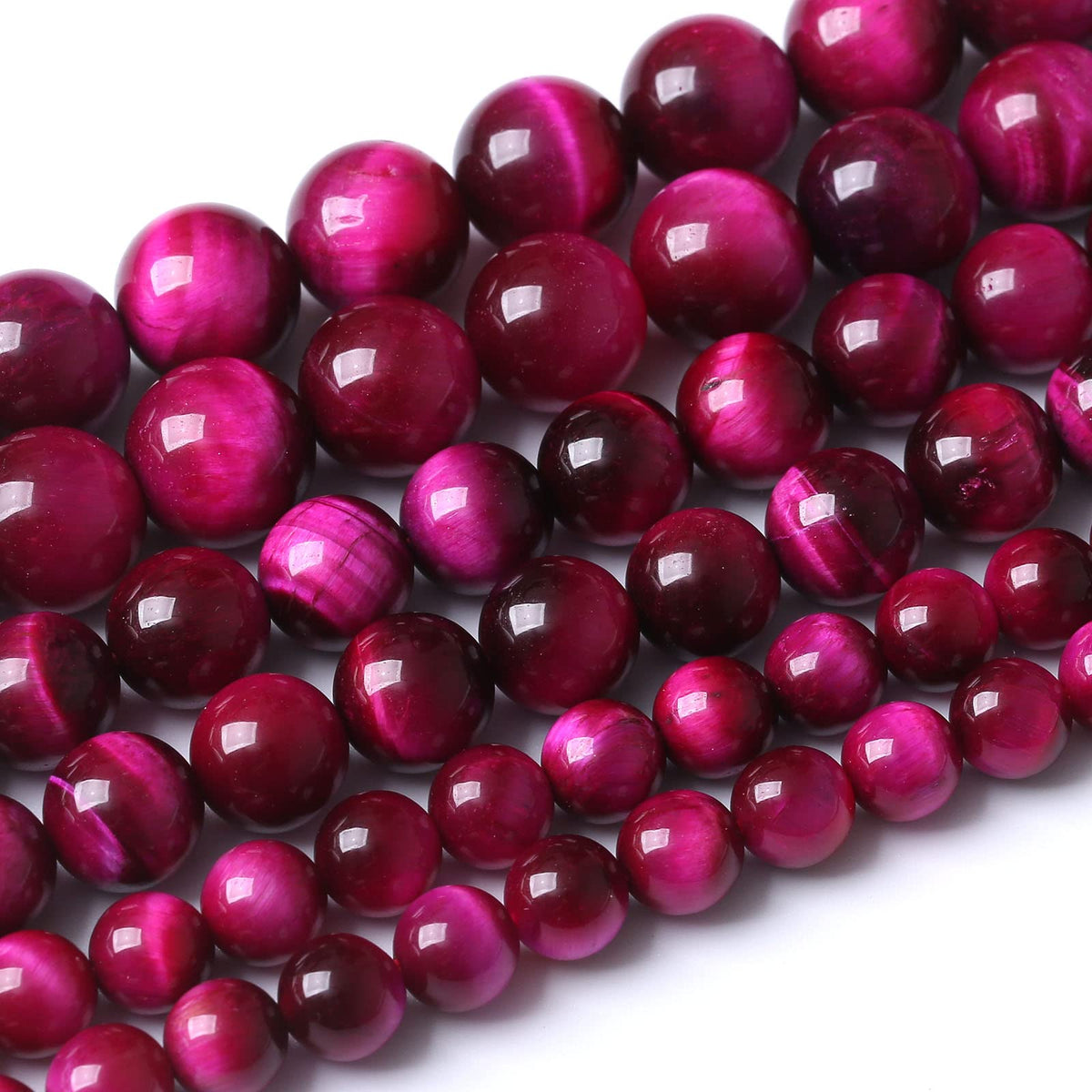 60PCS 6MM AAA Rose Red Tiger Eye Stone Beads Natural Gemstone Bead Crystal Healing Energy Jewelry Making DIY 15 inches