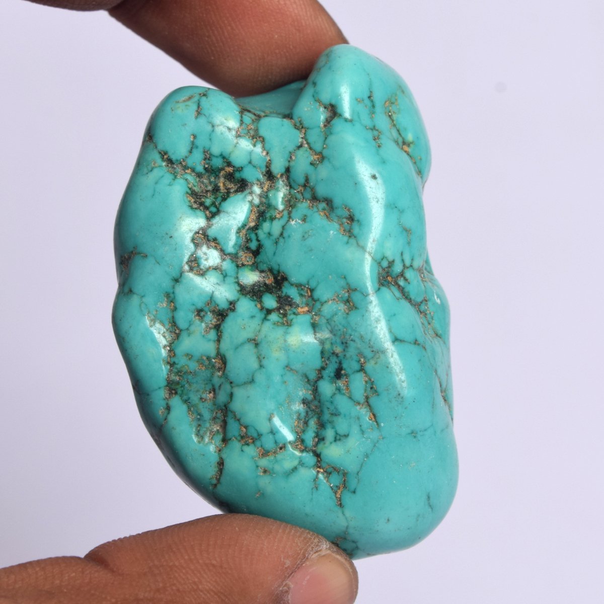 GEMHUB Natural Raw Blue Turquoise Chunk 271.00 Carat Uncut Rough Gemstone Beads Making For Jewelry
