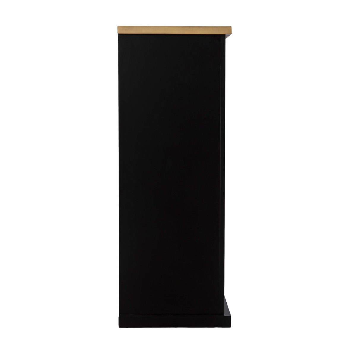 SEI Furniture Cardington Color Changing Fireplace, Black/Natural