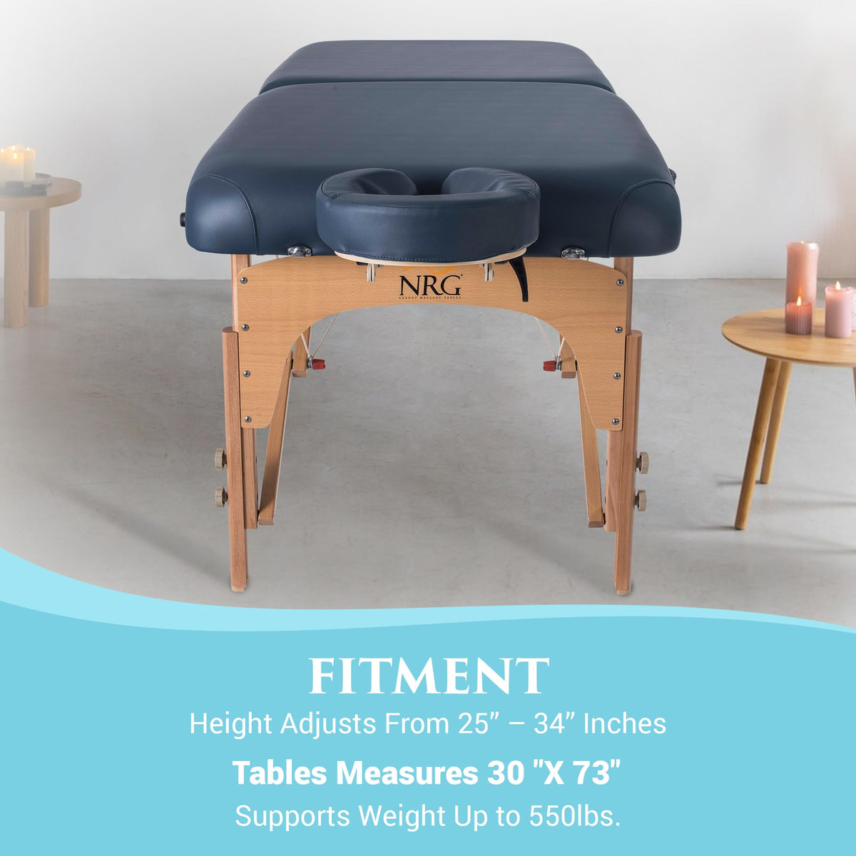 NRG Karma Portable Massage Table Package Agate - Folding Massage Bed Lightweight Massage Table - Professional Massage Table Spa Bed, Face Cradle, Double Wheel Knobs & Carrying Case