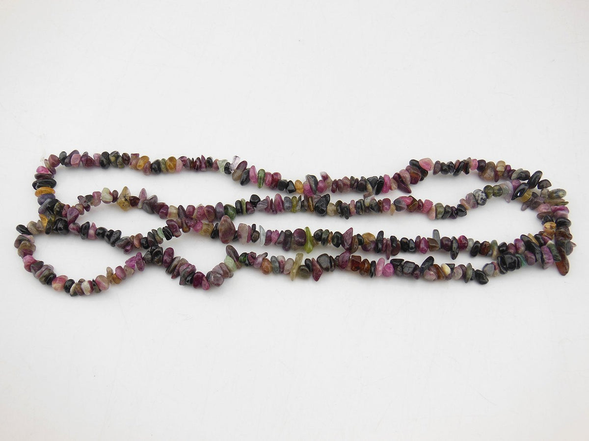 HAAMIIQII 5-8mm Natural Tourmaline Chips Beads Irregular Chip Stones Loose Gemstone Beads for Jewelry Making Strand 30 Inch