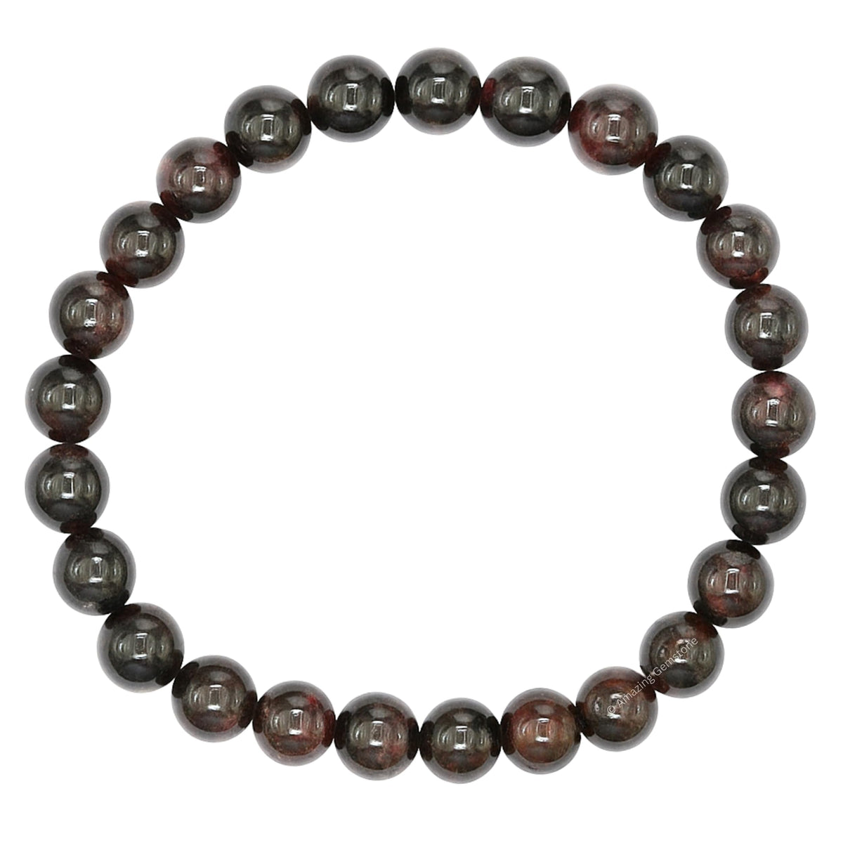 Amazing Gemstone Crystal Bracelet for Women Men's Gifts - Protection Healing Crystal Bracelet - 8mm Gemstone Beaded Stretchable Bracelet Pulseras Para Hombres Mujer Stocking Stuffers Mothers Day Gift (Garnet)