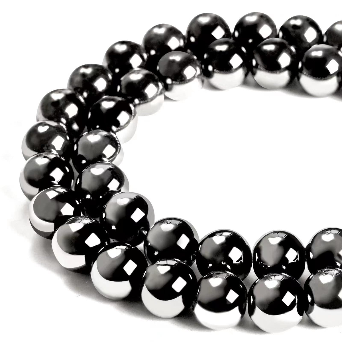 100pcs 6mm Black Hematite Beads Natural Gemstone Beads Round Loose Beads for Jewelry Making