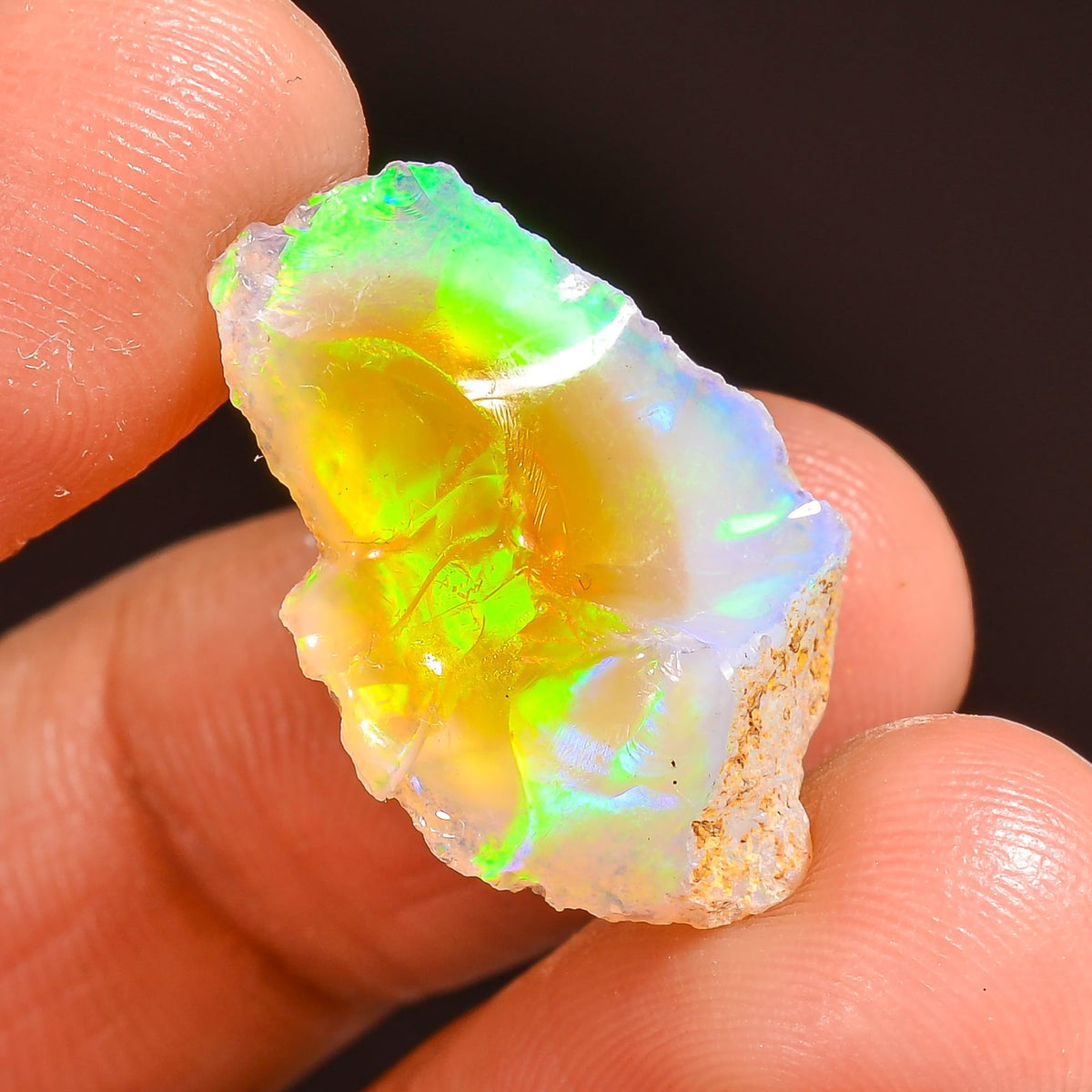 Rough Wire Fire Ethiopian Opal Loose Gemstone | 09.50 Cts Lightweight Raw Crystal Healing Stone for Handmade Jewelry Making