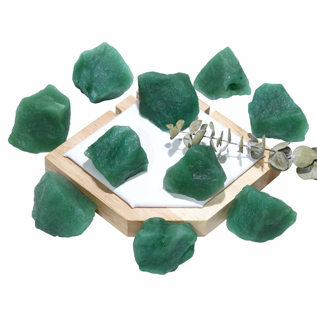 Nvzi Green Aventurine Crystals, Bulk Crystals, Crystals and Healing Stones, Rocks for Tumbling, Amathesis Crystal, Raw Crystals Bulk, Calcite Crystal for Decoration, Wicca, Reiki, Chakra(1LB)