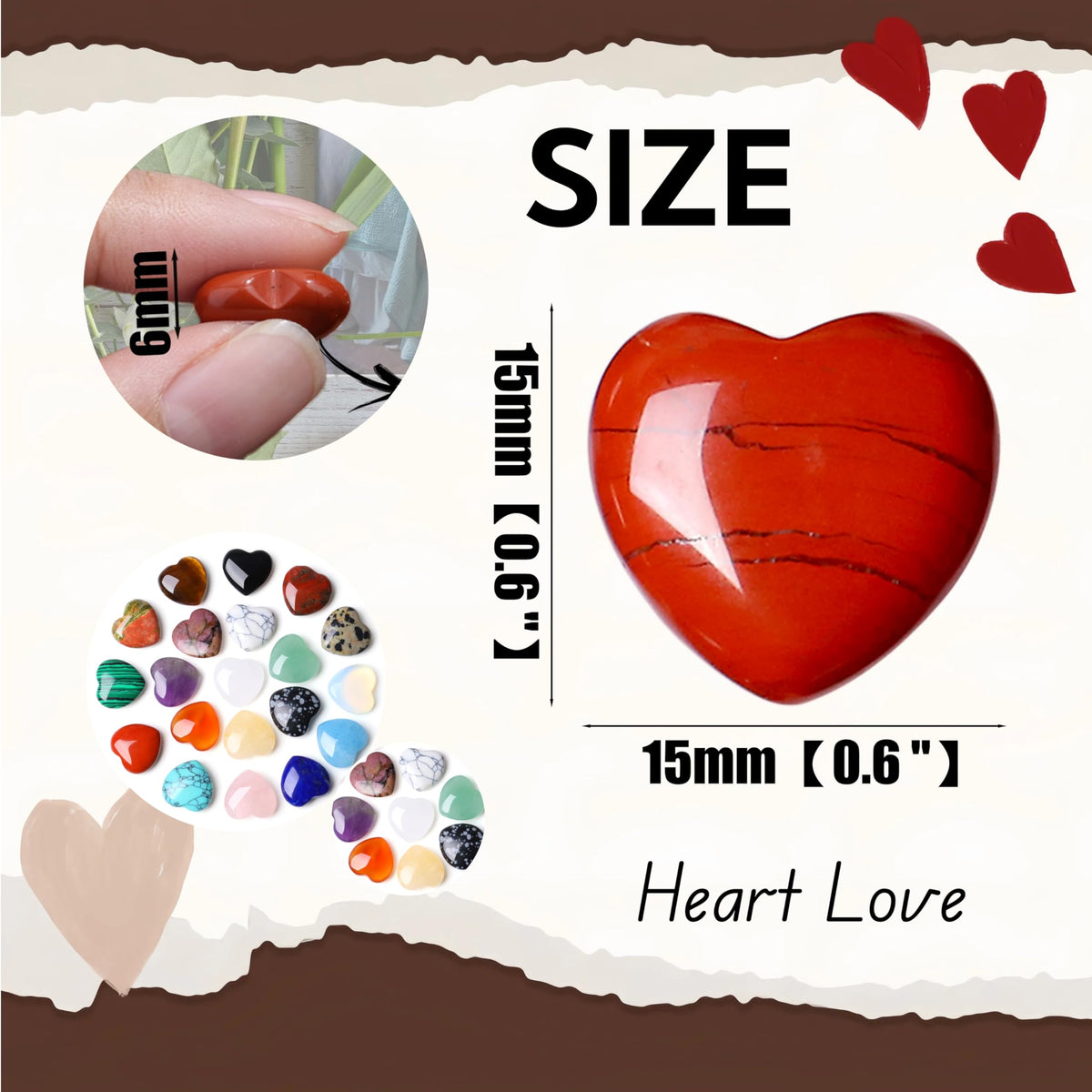 NUKAYAI 20PCS Crystals and Healing Stones Trinkets Healing Crystal Hearts Heart Natural Gemstones Reiki Rose Quartz Amethyst Polished Wholesale Set Balancing Trinket Mothers Day Bulk Gifts for Women