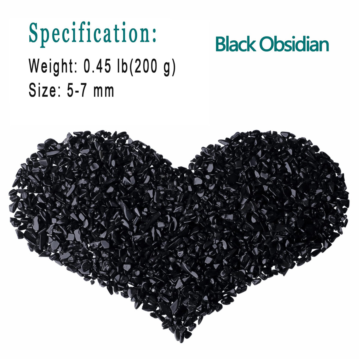 MAIBAOTA Natural Black Obsidian Crystal Quartz Rocks Chips Vase Filler Rocks for Succulent Plant Small Fish Tank Aquarium Gravel Decorative Pebbles Stones(200 gram)
