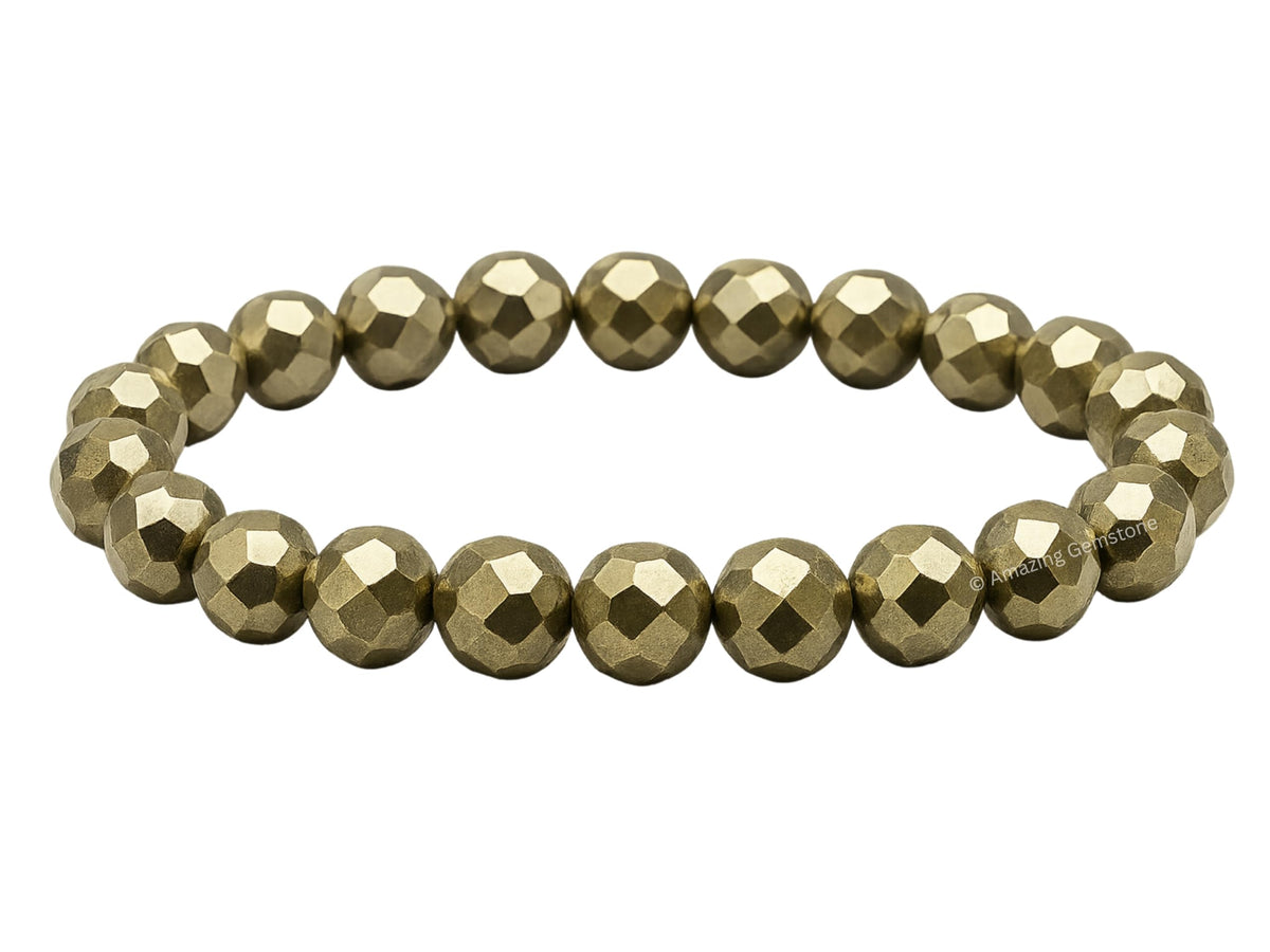 Amazing Gemstone Pyrite Bracelet for Women - Chakra Mens Bracelet Protection Crystals and Healing Stones - Blessing Bracelet Spiritual Meditation Gift Christmas Stocking Stuffers