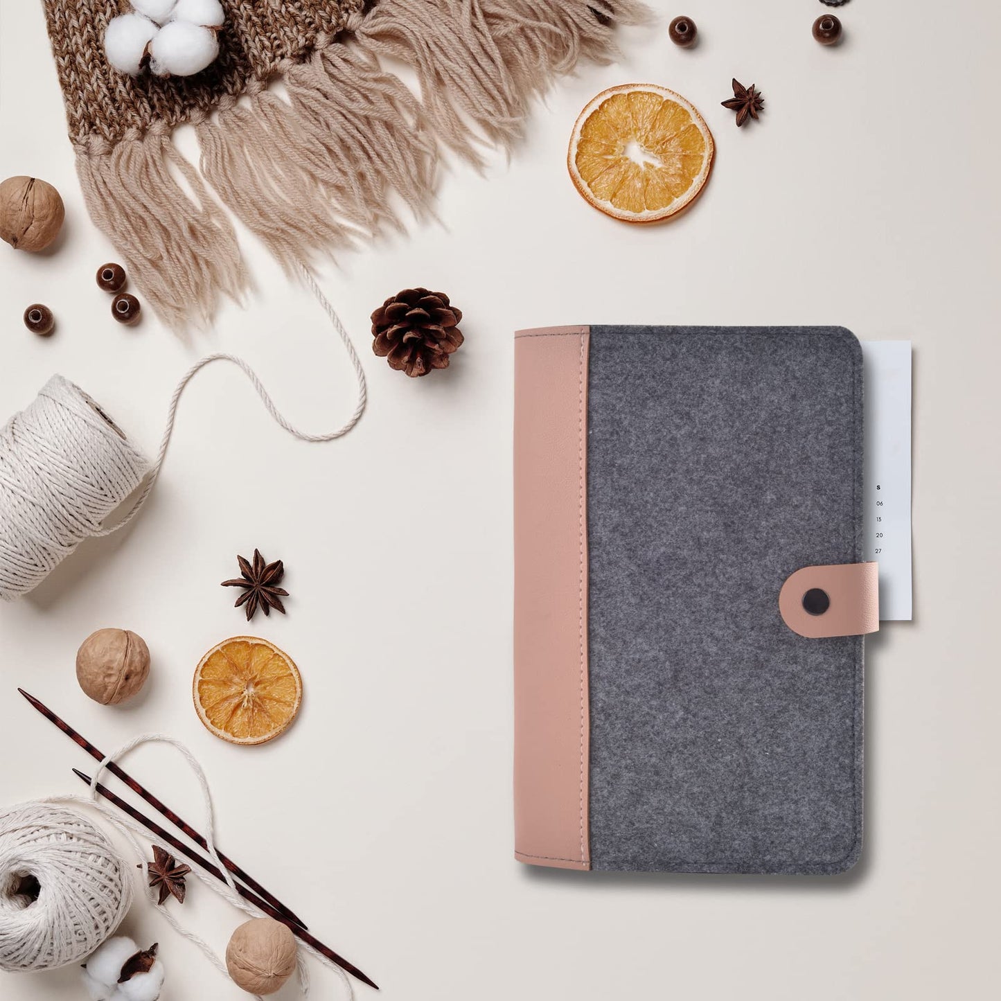 10×7 Inch Circular Knitting Needle Case Knitting Needles Storage for Knitting Needles Collecting (NO Accessories Included)