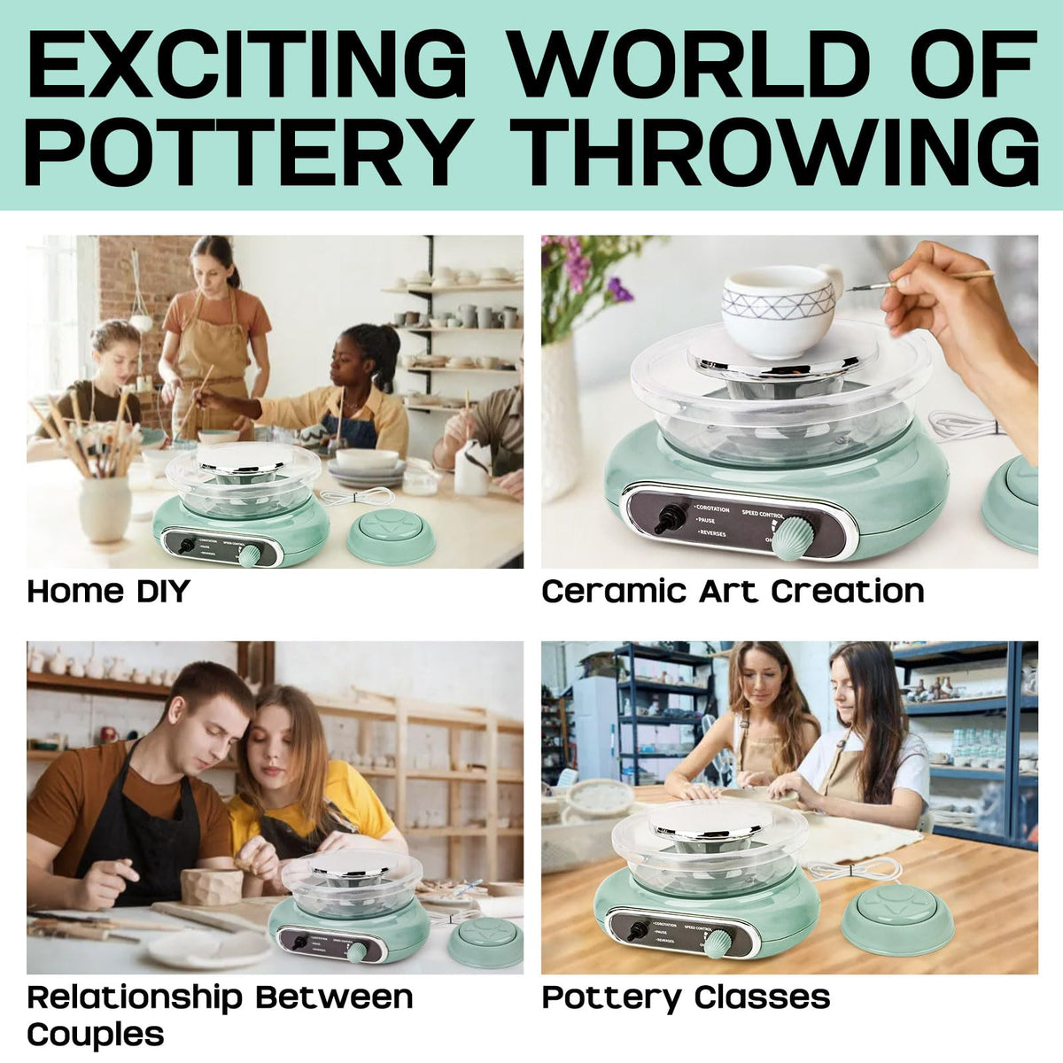 Pottery Wheel,mini Pottery Wheel for Kids,Kids Pottery Wheel kit,Ages 4-8 Crafts Kits for Kids Ages 8-12,Sculpting Clay Tools & Arts Supplies Arts
