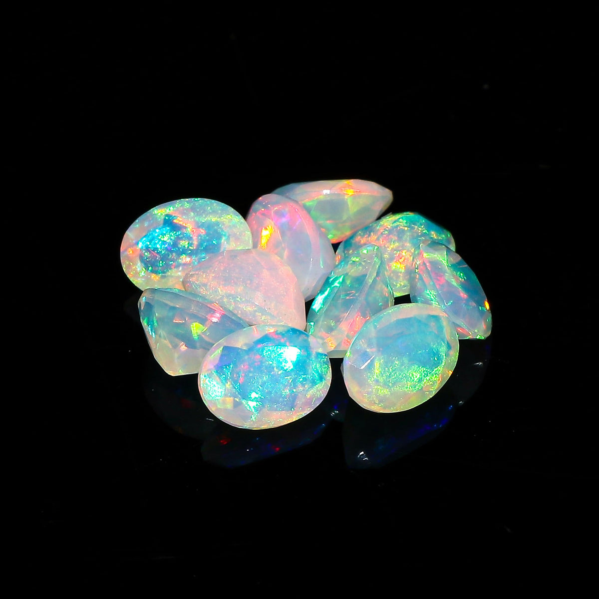 2 Pcs,8X6 MM, AURA GEMS Natural Ethiopian Opal,Briliant Cut, Oval, Shape, Jewelry Making Supply, Chakra Energy Healing Gemstone, Real Crystal, Birthstone, Wholesale deal