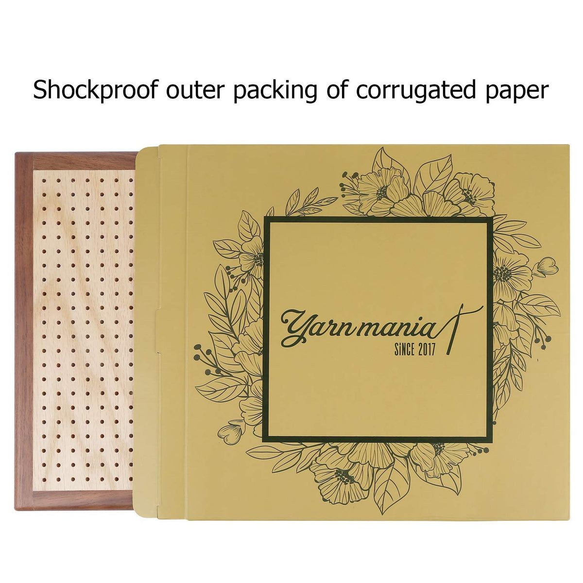 Yarn Mania - Premium Blocking Boards for Knitting with Grids - Handcrafted Wood Crochet Blocking Board (13 inches)
