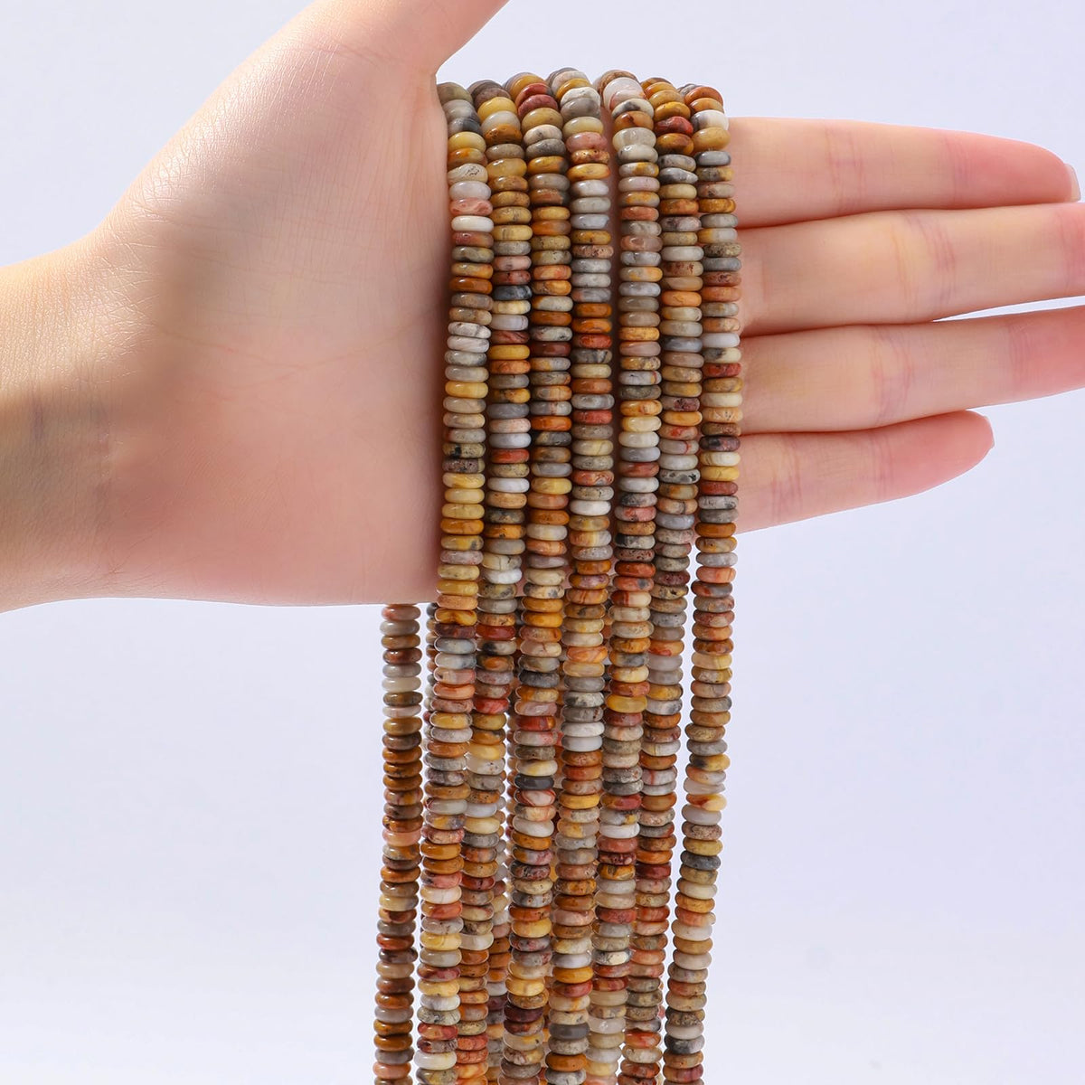 Natural Crazy Agate Disk Stone Spacer Beads 6x2mm 38cm/str Flat Rondelle Loose Semi Gemstone Caps for Making Bracelets Necklace