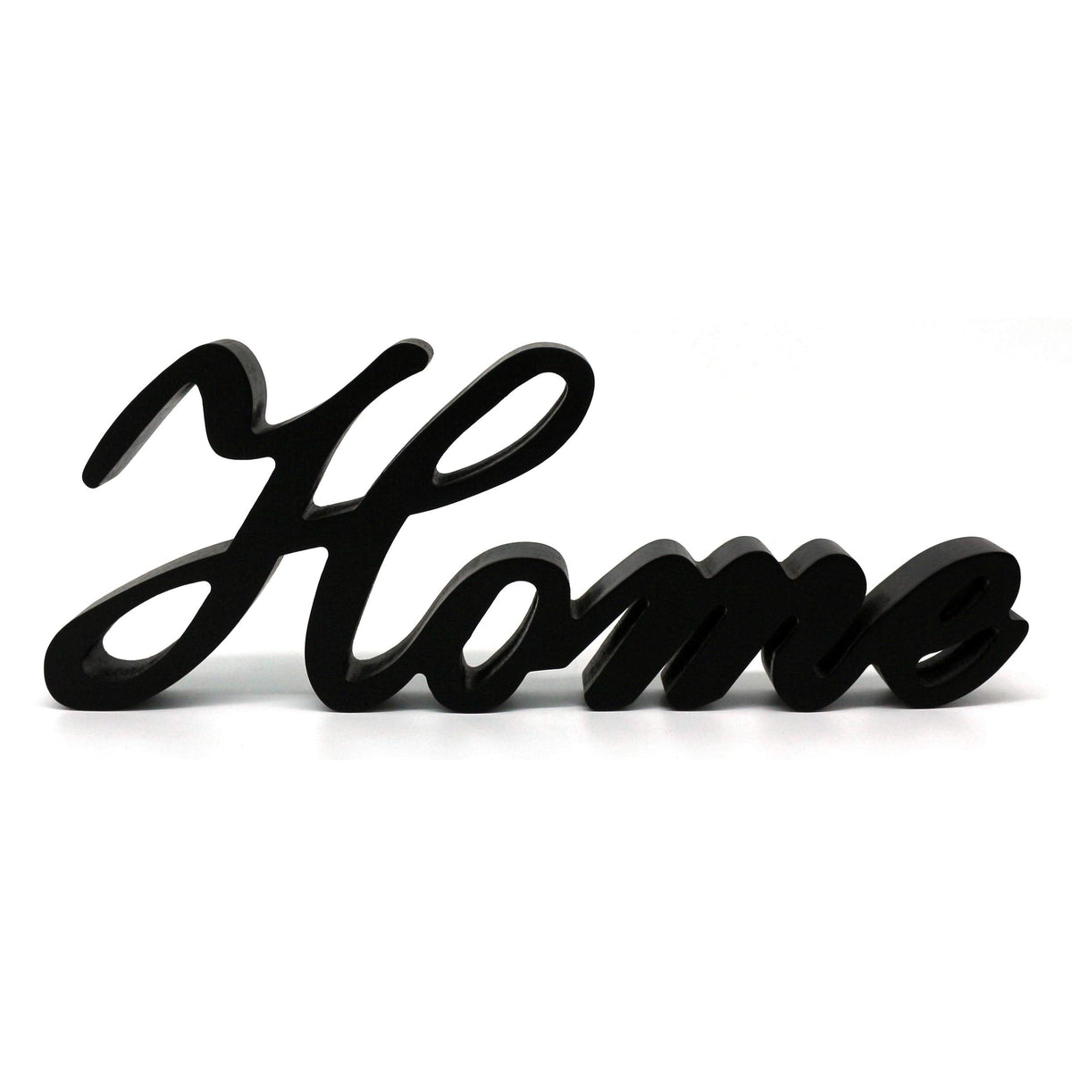 CVHOMEDECO. Matt Black Wooden Words Sign Free Standing Home Desk/Table/Shelf/Home Wall/Office Decoration Art, 11-3/4 x 4-1/4 x 1 Inch