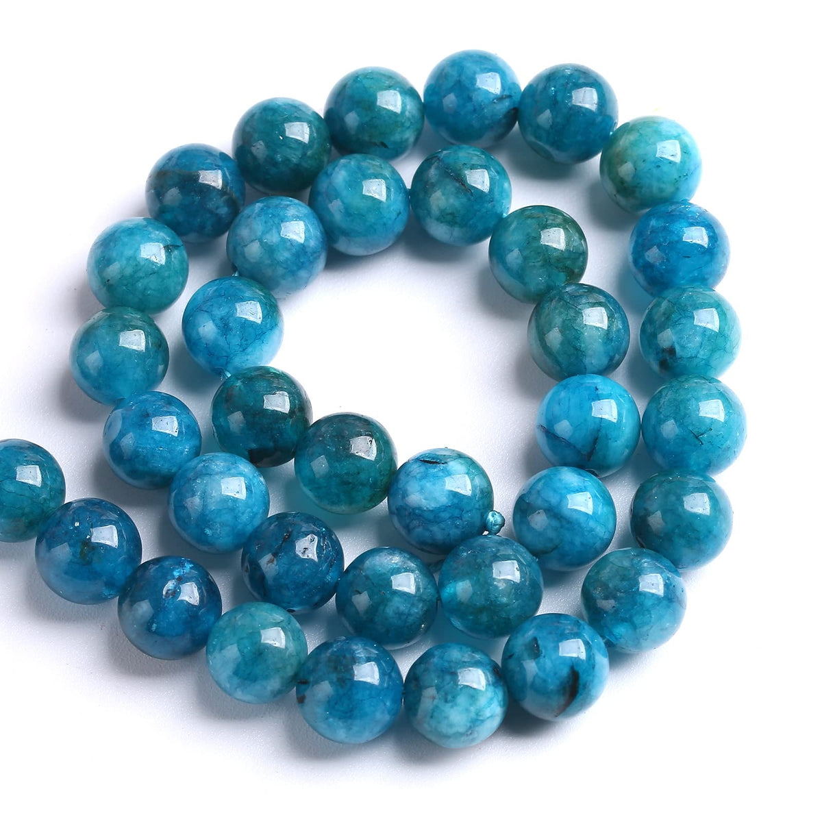 160PCS 4MM Blue Apatite Spacer Loose Beads for Jewelry Making DIY Bracelet Necklace 2 Strands