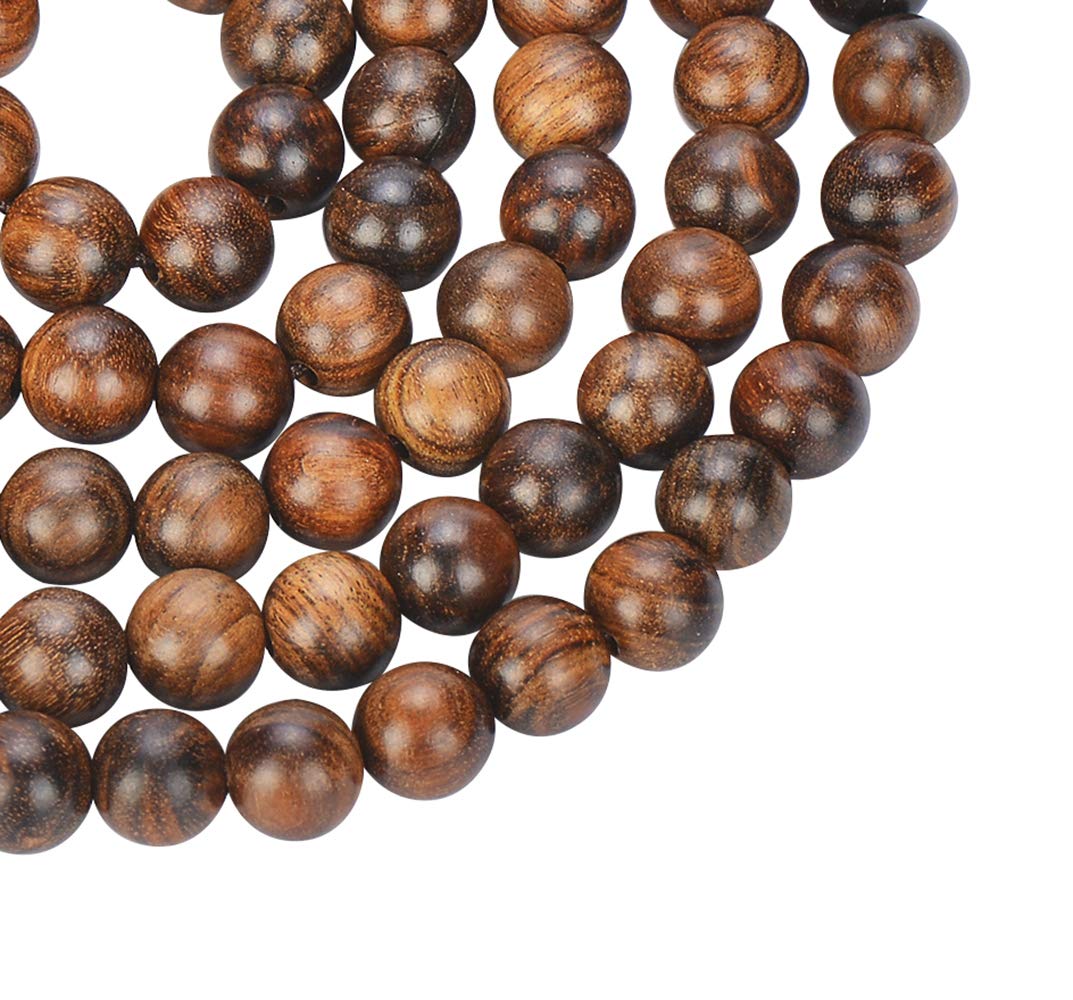 anzhongli Mala Beads Bracelet 108 8mm Beaded Bracelet Sandalwood Elastic