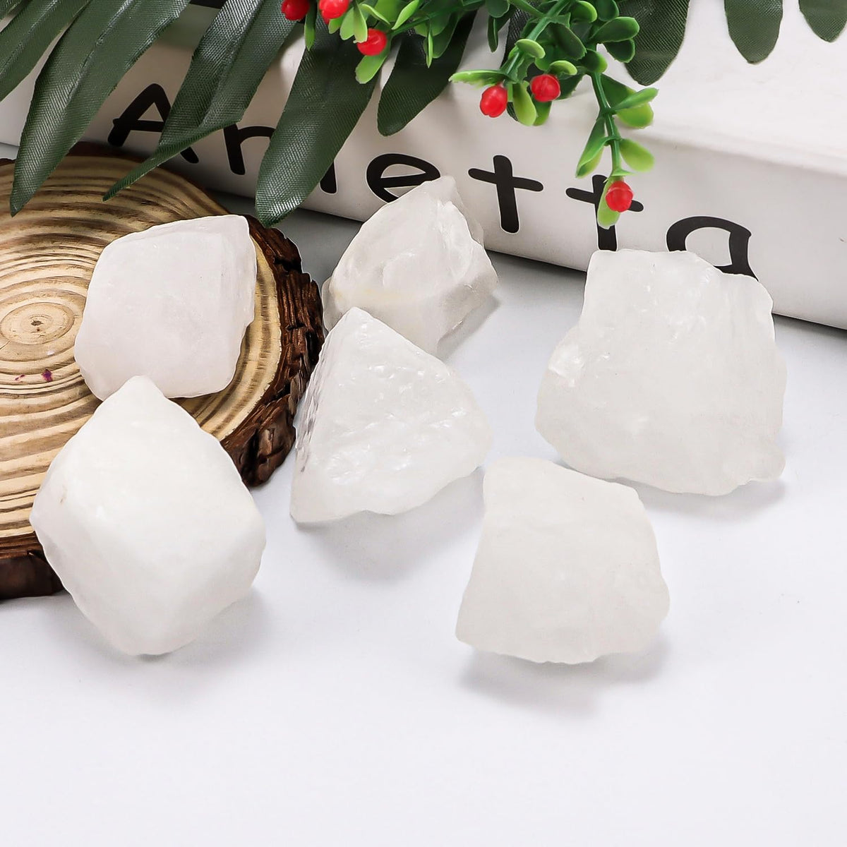 1 Lb Rough Clear Quartz Stone Bulk, Crystal Quartz Rough Crystal Stone for Cabbing, Tumbling, Cutting, Lapidary, Polishing, Reiki Crystal Healing