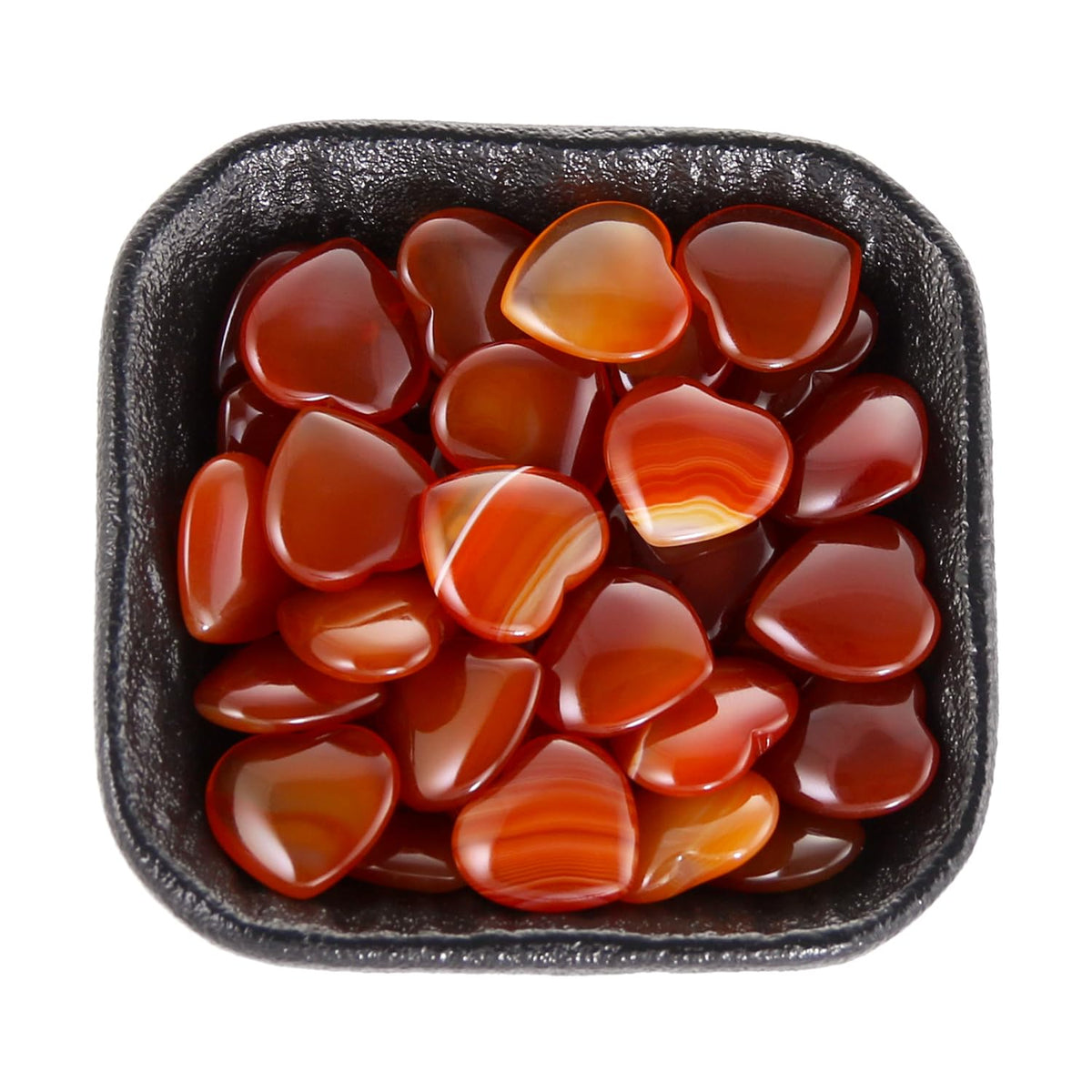 Namzi 20 Packs of Tumbled Polished Natural Carnelian Crystals Heart Stones, Crystals and Healing Stones Quartz Bulk for Wicca, Reiki, Healing Energy, Chakra Stones, Witchcraft Supplies