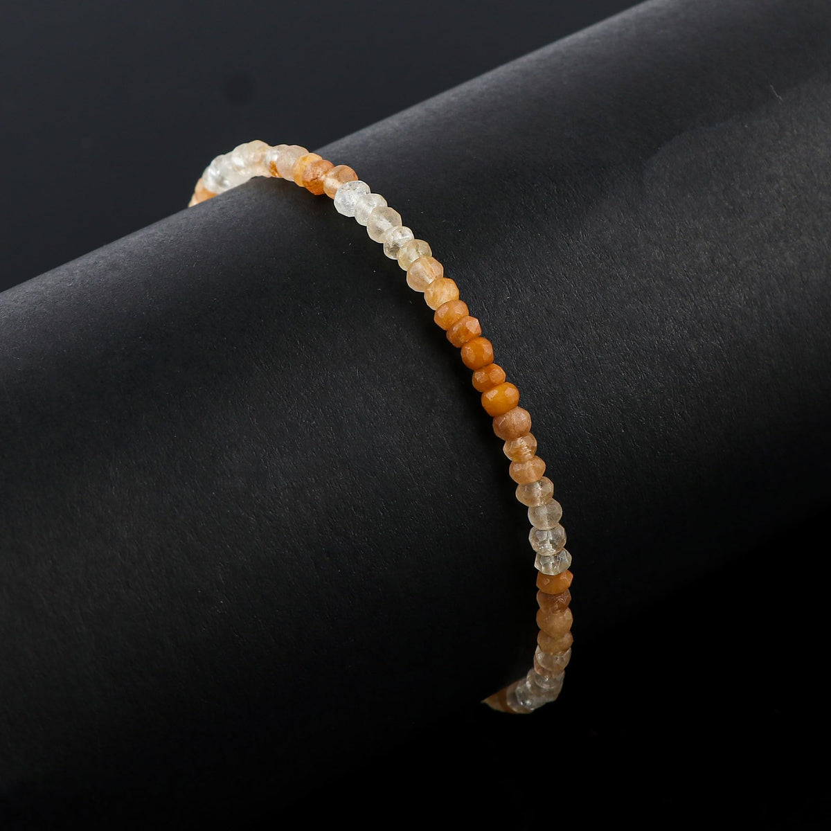 CRYSTALINES Natural Moonstone Dainty Bracelets, Shaded Gemstones Beads, June Birthstone, Chakra Healing Crystals, Handmade Bracelet, Women Jewelry, Silver Chain, A Grade, 8"