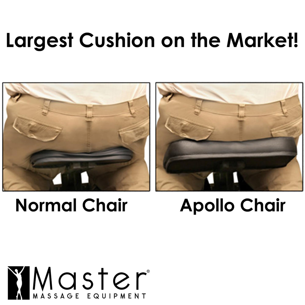 Master Massage Apollo Extra Large Portable Massage Chair – Lightweight Aluminum Tattoo Folding Chair with Enhanced Cushions and Wheeled Carrying Bag – Black
