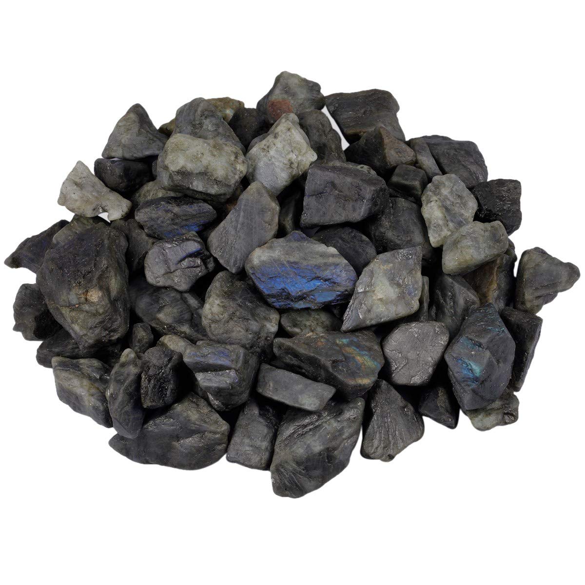 rockcloud 1 lb Natural Crystals Raw Rough Stones for Cabbing,Tumbling,Cutting,Lapidary,Polishing,Reiki Crytsal Healing,Labradorite