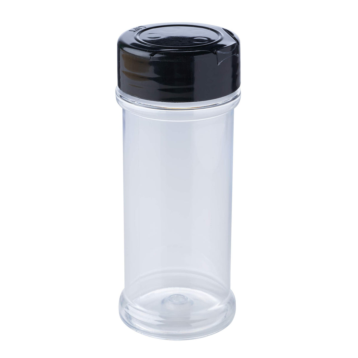 12 Pack of 6 Oz. Empty Clear Plastic Spice Bottles with Black Top Lids For Storing and Dispensing Salt, Sweeteners and Spices - Food-Grade Spice Jars for Kitchen and Home Spice Organization