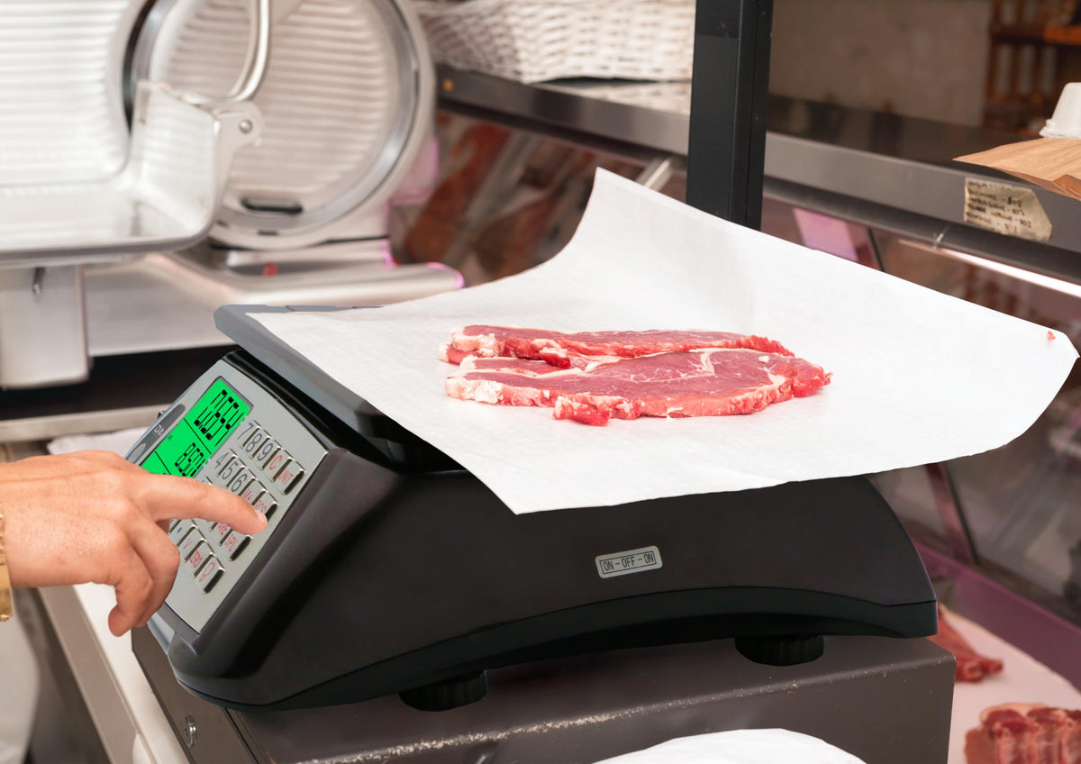 Price Computing Scale, Commercial Food Scale, Counting Function,66lb/30kg,1g, Rechargeable, Waterproof Design, Stainless Steel Keys,Large LCD for Produce, Farmers Market, Grocery, Deli, Meat, Retail