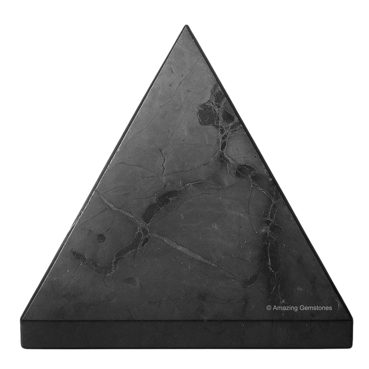 Amazing Gemstone Shungite Pyramid Crystal Healing Stones - 1.5" Great Pyramid Figurine of Natural Stone Pyramid for Meditation, Reiki, Chakra Balancing and Crystal Pyramids Grid