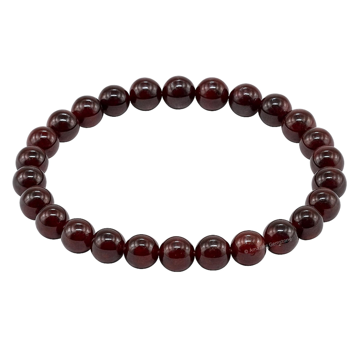 Amazing Gemstone Crystal Bracelet for Women Men's Gifts - Protection Healing Crystal Bracelet - 8mm Gemstone Beaded Stretchable Bracelet Pulseras Para Hombres Mujer Stocking Stuffers Mothers Day Gift (Garnet)