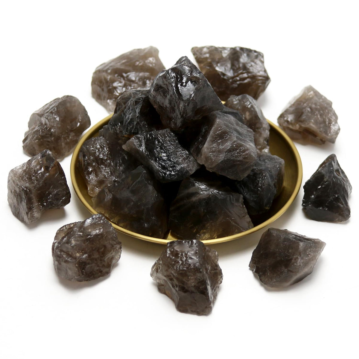 Smoky Quartz Crystals, Bulk Crystals, Crystals and Healing Stones, Rocks for Tumbling, Amathesis Crystal, Raw Crystals Bulk, Calcite Crystal for Decoration, Wicca, Reiki, Chakra and Energy(1LB)