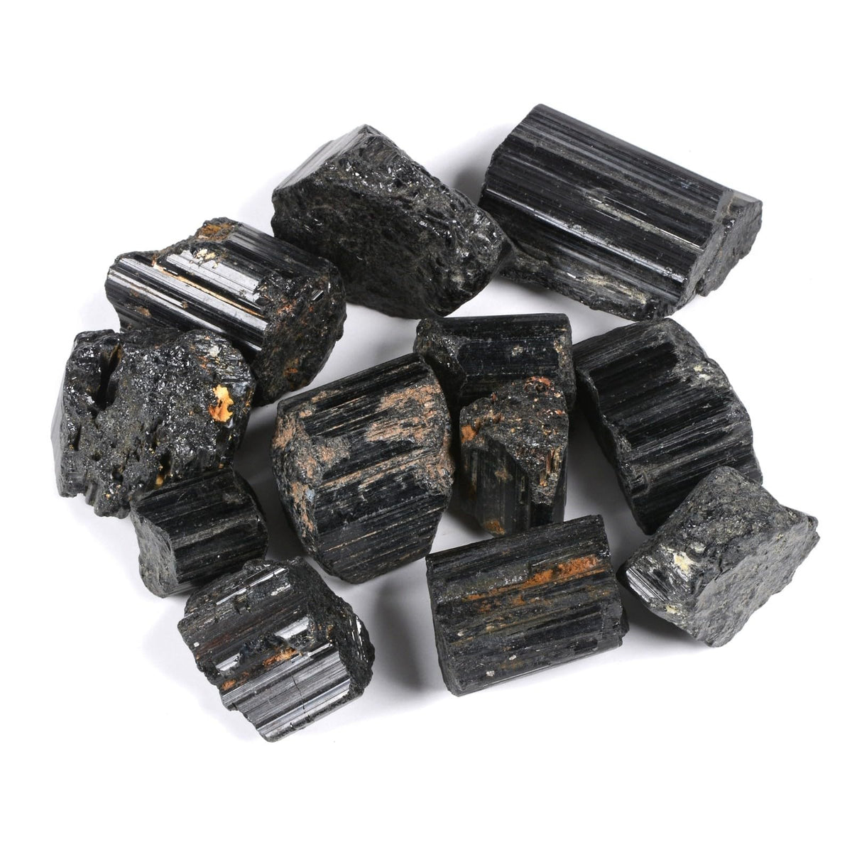 Justinstones 100 Grams Raw Black Tourmaline Tumbled Unpolished Natural Crystal Healing Pocket Stones Rock Collection