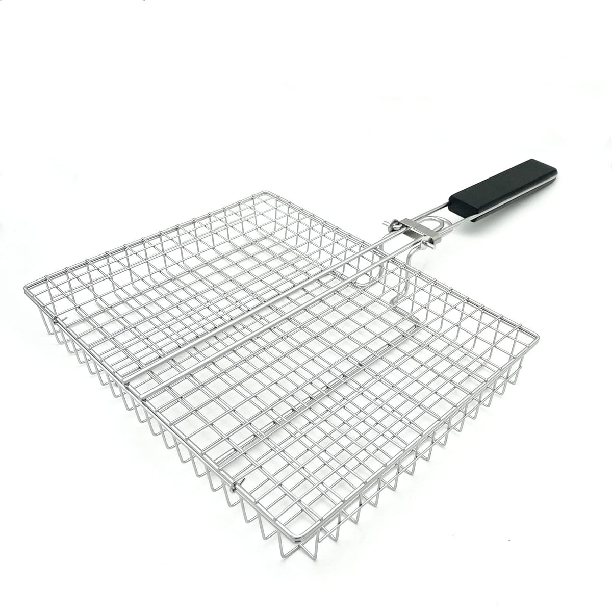 HTIAM Large Capacity Barbeque Grill Basket With Brush BBQ Tong Deeper Grilling Rack Havy Duty Stainless Steel BBQ Accessories Set