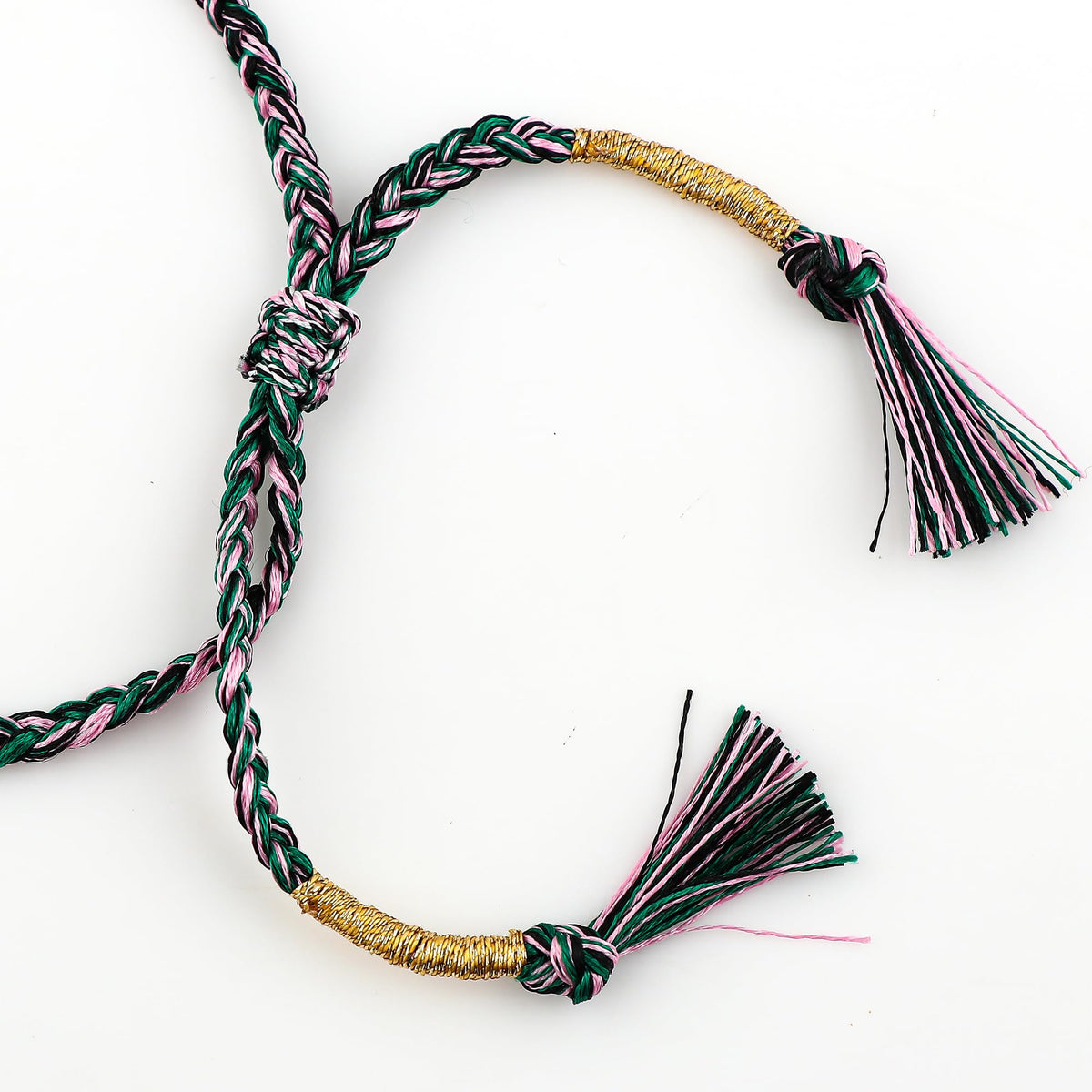 GEMSYMPHONY Multi Tourmaline Gemstone Beads Braided Bracelet – 3.5mm Natural Stone Beads, Handmade Adjustable Braided Rope Bracelet, Healing Crystal Jewelry for Men & Women, Unisex Boho Gift