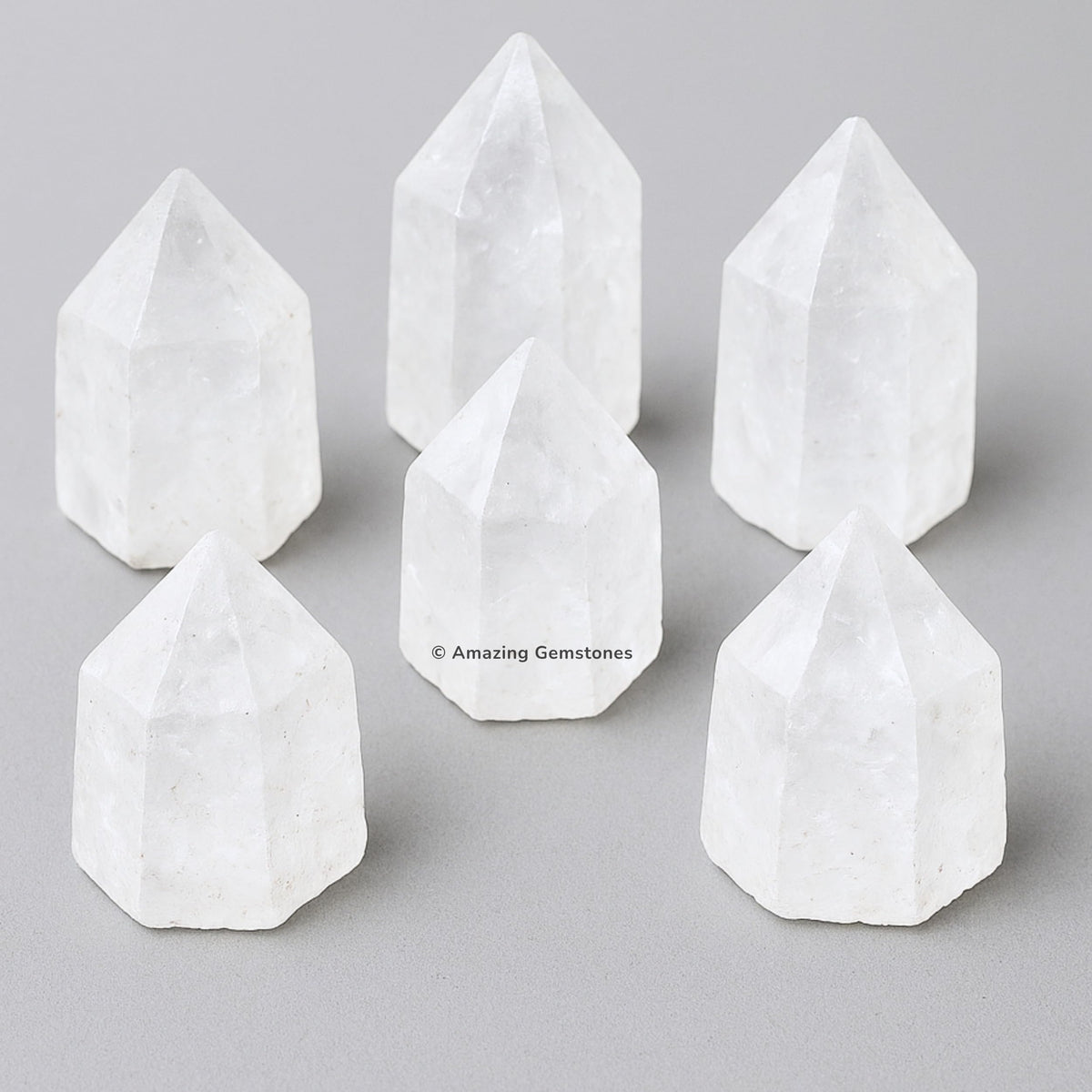 Amazing Gemstone Apophyllite Crystals and Healing Stones Mineral Specimen Set of 6 - Premium Semi Precious Gem Stones - Healing Crystals Geodes Clusters for Meditation, Chakra Balance (S)