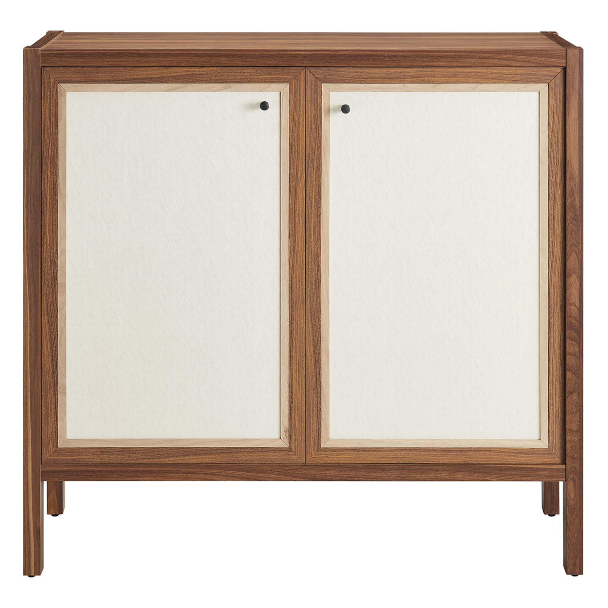 Modway Capri 33 Inch Sideboard Walnut, Hallway or Entryway Storage Cabinet with Doors, Mid-Century Modern Buffet Table or Credenza for Living or Dining Room