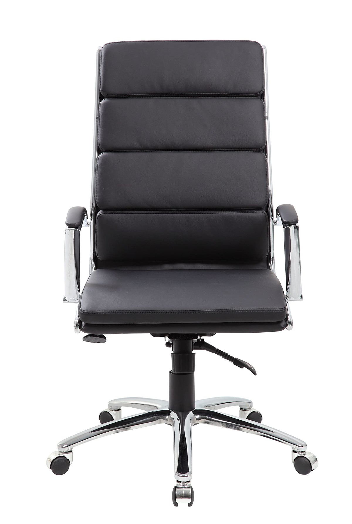 Boss Office Products CaressoftPlus Executive Chair, Traditional, Metal Chrome Finish (B9471-BK)