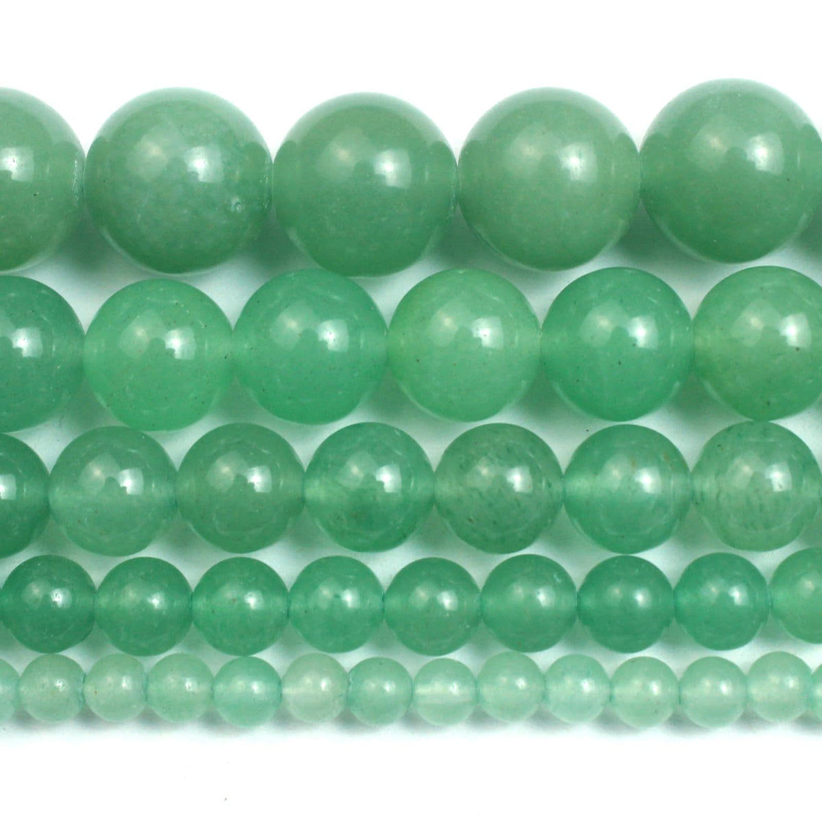 Cynbpm Natural Stone for Jewelry Making Gemstone Green Round Loose Beads Aventurina Verde Piedra Real Jade Crystal for Bracelets Necklace 6mm