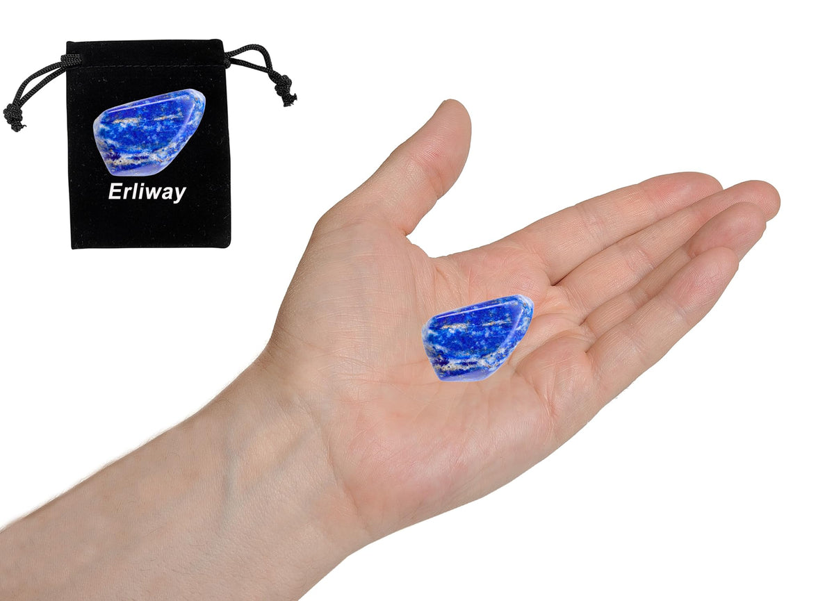 Lapis Lazuli Healing Crystal Stones, 1.25-2.0" Large Reiki Healing Gemstones Natural Tumbled Polished Stones for Energy Witchcraft Therapy Meditation
