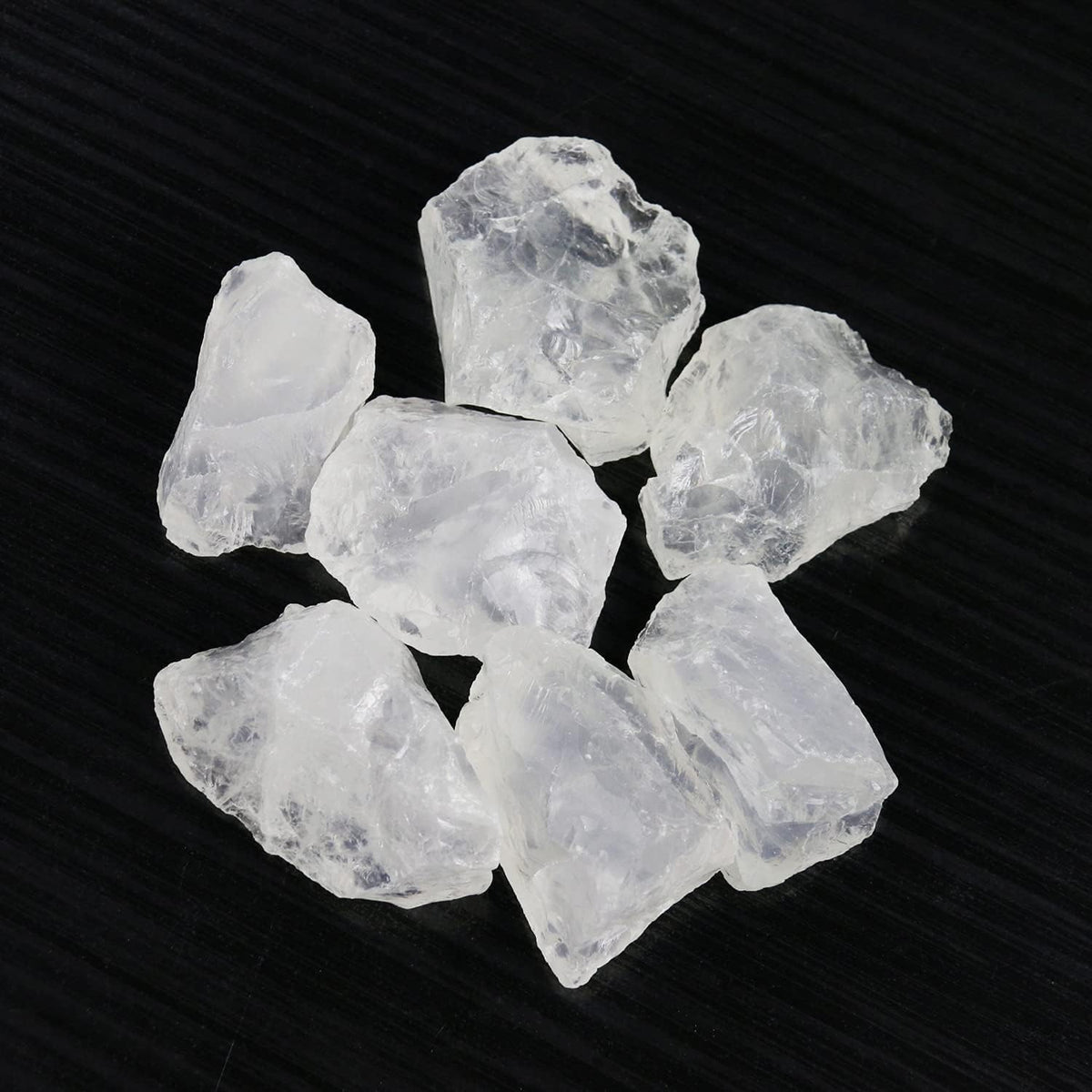 Nvzi Clear Quartz Crystal Bulk, Raw White Quartz Crystal Stones for Wicca, Reiki, and Energy Healing Crystals, Witchcraft Supplies, Rocks for Tumbling, Calcite Crystal, Hypnotic Gems(1 Lb)