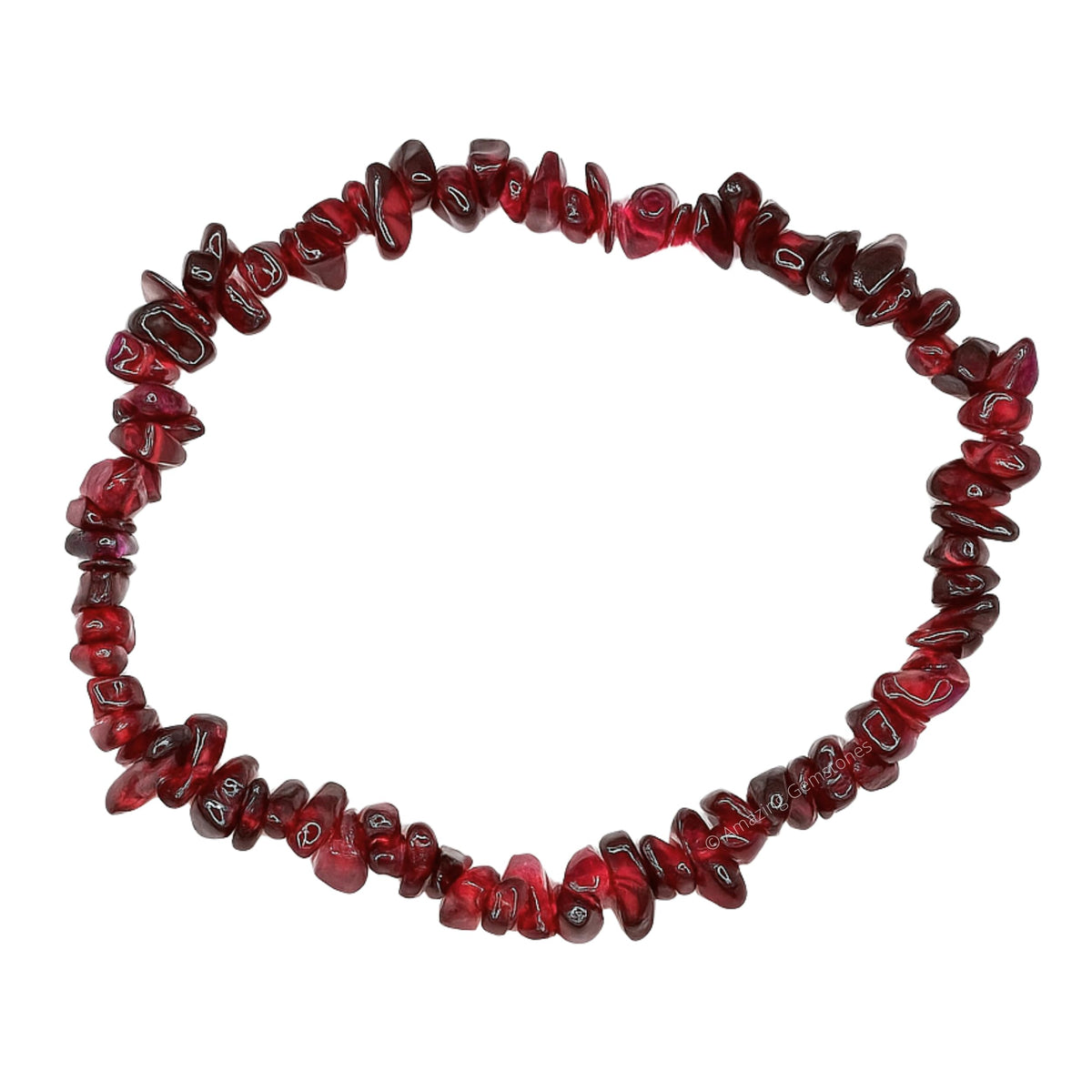 Amazing Gemstone Chips Bracelet (Garnet)