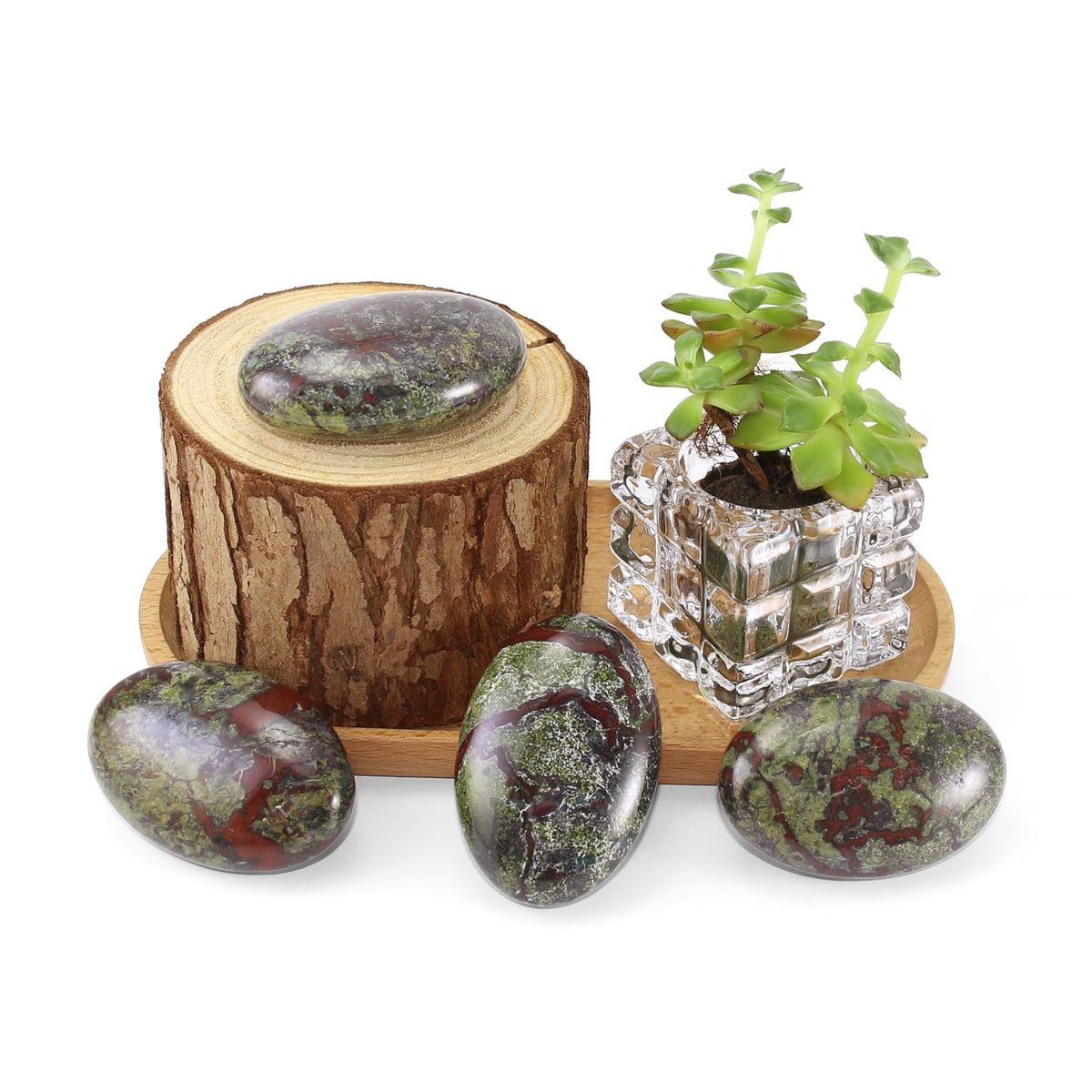 Nvzi Bloodstone Crystal Palm Stone, Worry Stones, Crystals and Healing Stones, Polished Rocks, Natural Gemstones, Chakra Stones for Healing Crystals Daily Use