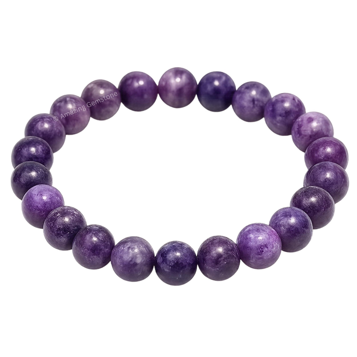 Amazing Gemstone Crystal Bracelet for Women Men's Gifts - Protection Healing Crystal Bracelet - 8mm Gemstone Beaded Stretchable Bracelet Pulseras Para Hombres Mujer Stocking Stuffers Mothers Day Gift (Lepidolite)