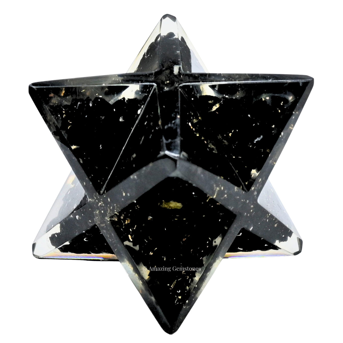 Amazing Gemstone 1 Pcs Shungite Large Crystal Orgone Merkaba Star for Reiki Healing Meditation and Crystal Grid