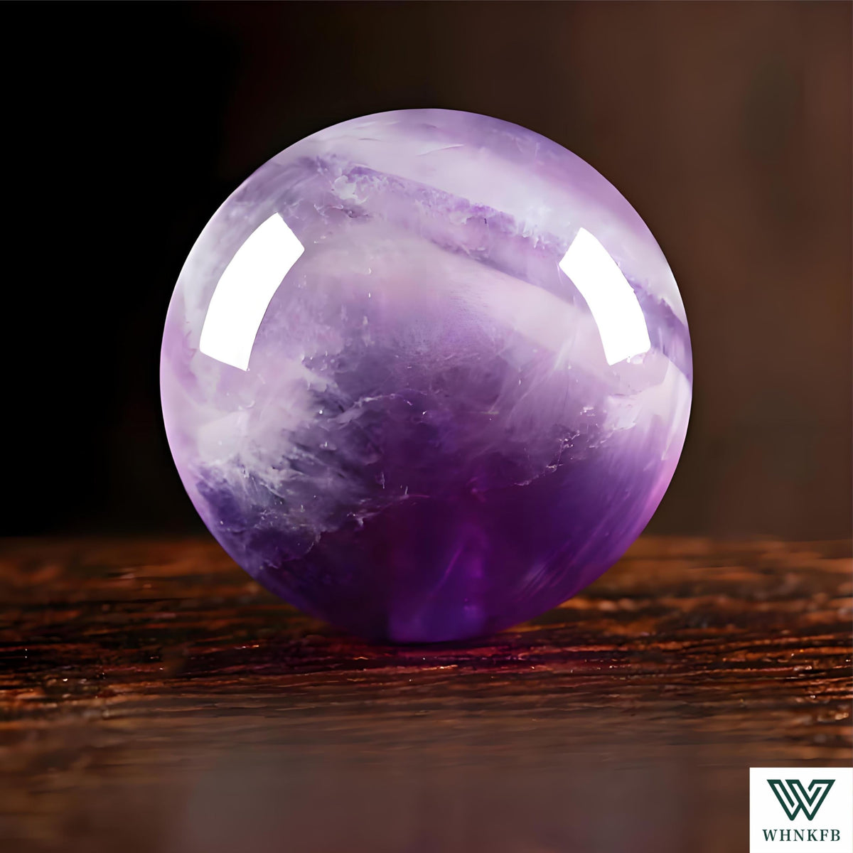 WHNKFB 6mm 100PCS Natural Amethyst Round Beads, Smooth Polished Loose Purple Crystal Beads for Jewelry Making Craft - 4mm 6mm 8mm 10mm Options with Free Elastic Cord