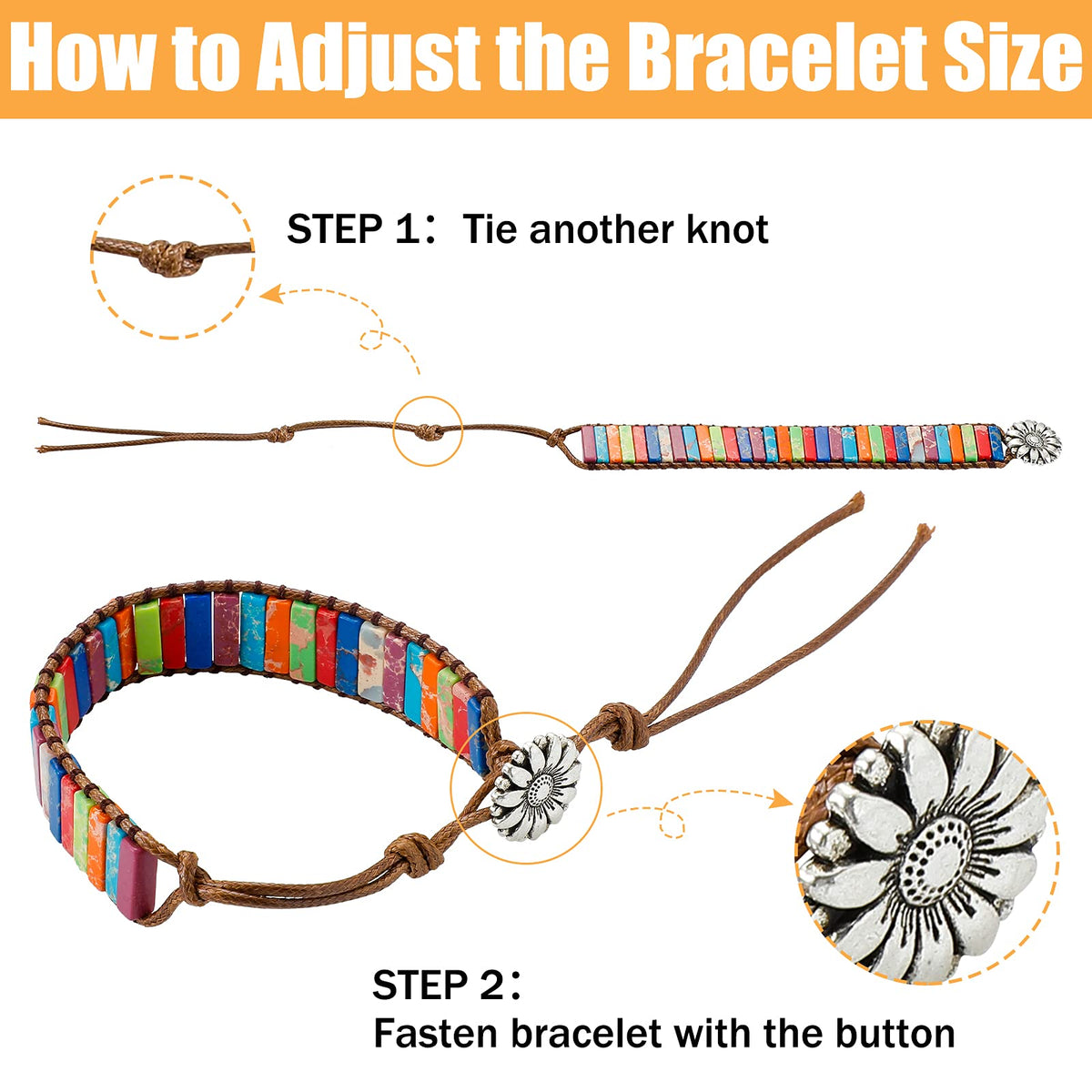 Hicarer 3 Pcs 7 Chakra Bracelets for Women Men Natural Stone Leather Wrap Healing Bead Bracelets Healing Stone Boho Friendship Jewelry Gifts