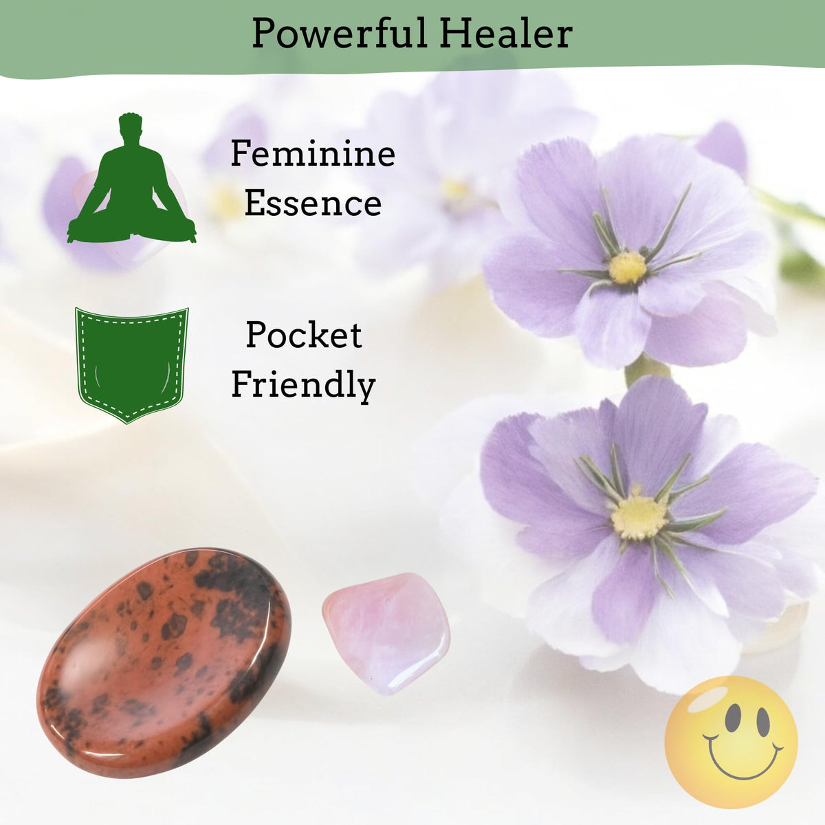Anaya Agate Mahogany Obsidian Worry Stones Certified Crystal Thumb Worry Stone for Anguish, Relaxing and Soothing Balance Stones for Meditation Stress Relief Crystals and Healing Stones for Men, Women